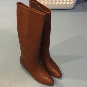 Loeffler Randall tall flat leather boot - size 10